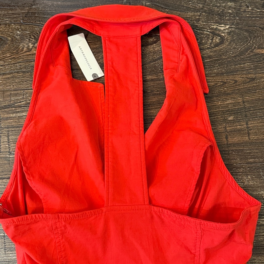 Anthropologie Maeve The Amelia Mini Dress Red Sleeveless NWT Medium - Picture 11 of 13